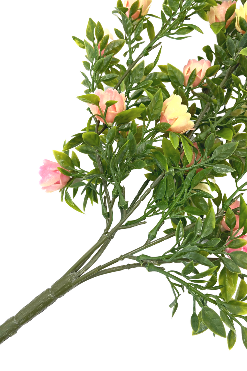 Roses Artificielles Plante Suspendue Crème/Rose 75cm